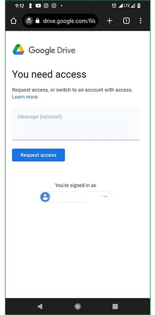 google drive You need access problem