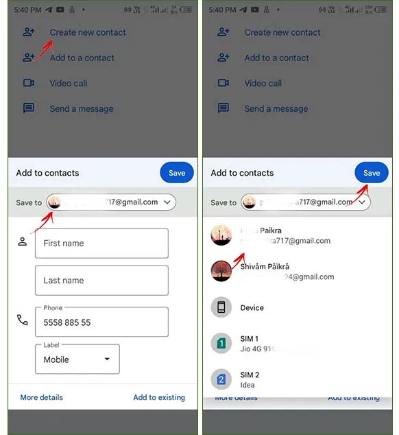 Google id se contact number kaise nikale