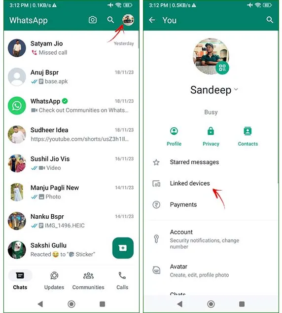 whatsapp logout from all devices