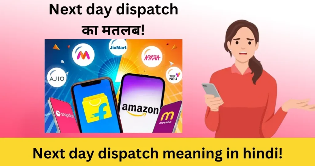 Next day dispatch meaning in hindi